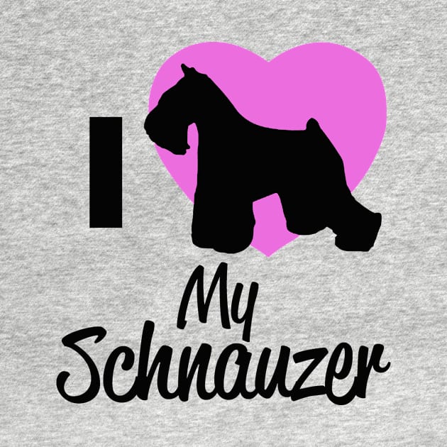 I Heart My Schnauzer Novelty Graphic print for Dog Lovers by nikkidawn74